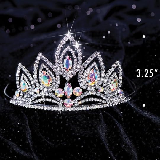 Anderson’s Elizabeth Clear & Iridescent Rhinestone Tiara, 3 1/4" High Hand‑Crafted Smoky Dark Gray Metal Crown with Sparkling Gemstones, Adjustable Fit with Removable Combs, Elegant Accessory for Weddings, Prom Queen, Homecoming, Pageants, Quinceañeras, and Sweet 16 Celebrations - Image 8
