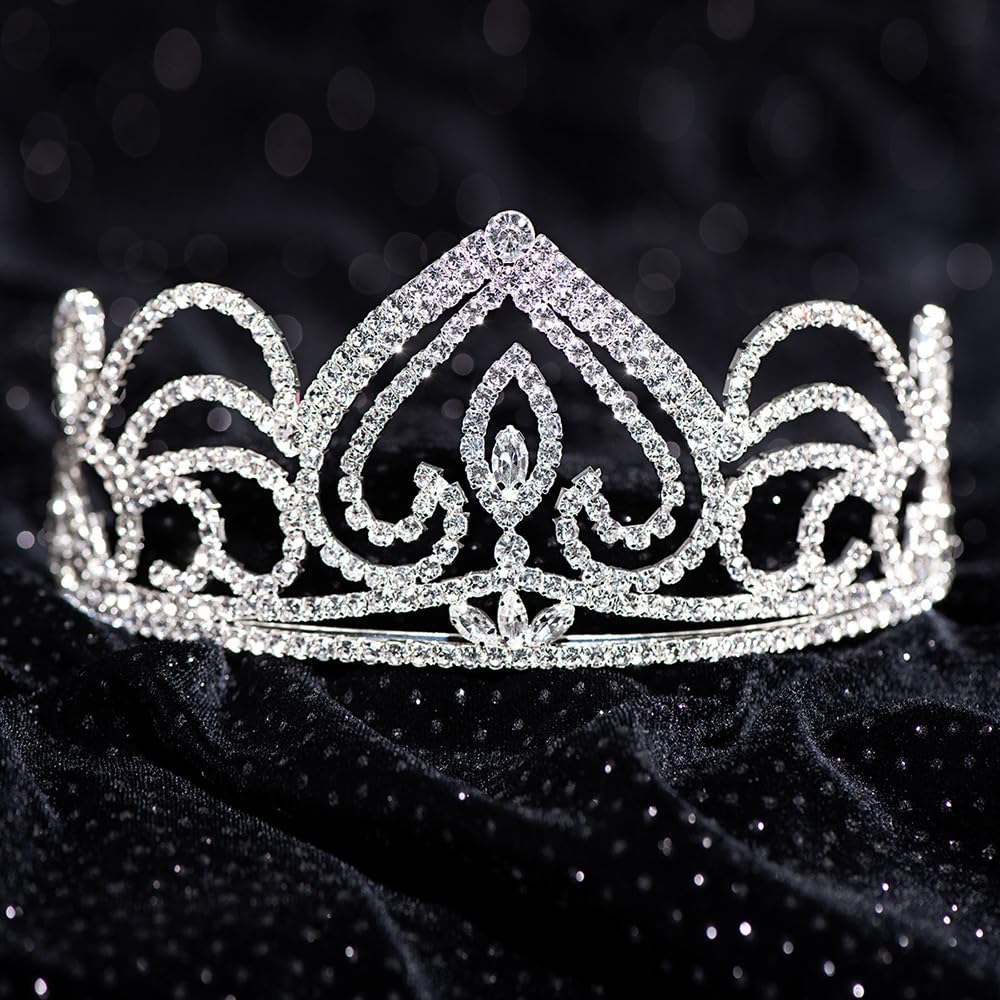 Anderson's Eloise Rhinestone Tiara, 3-Inch Silver Crown with Sparkling Clear Rhinestones for Weddings, Proms, Homecoming, Pageants & Special Events, Adjustable Fit with Comfort Combs - Image 9