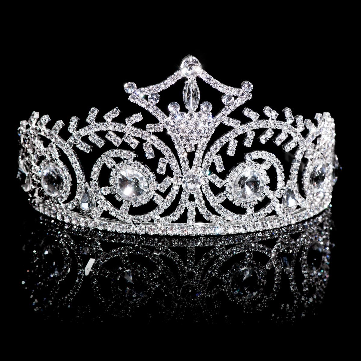 Anderson's Elsa Rhinestone Tiara, Sparkling 3-Inch Clear Crystal Crown for Women, Adjustable Silver Band with Comfort Combs, Perfect for Winter Formals, Weddings, Proms, Pageants, and Special Occasions - Image 8