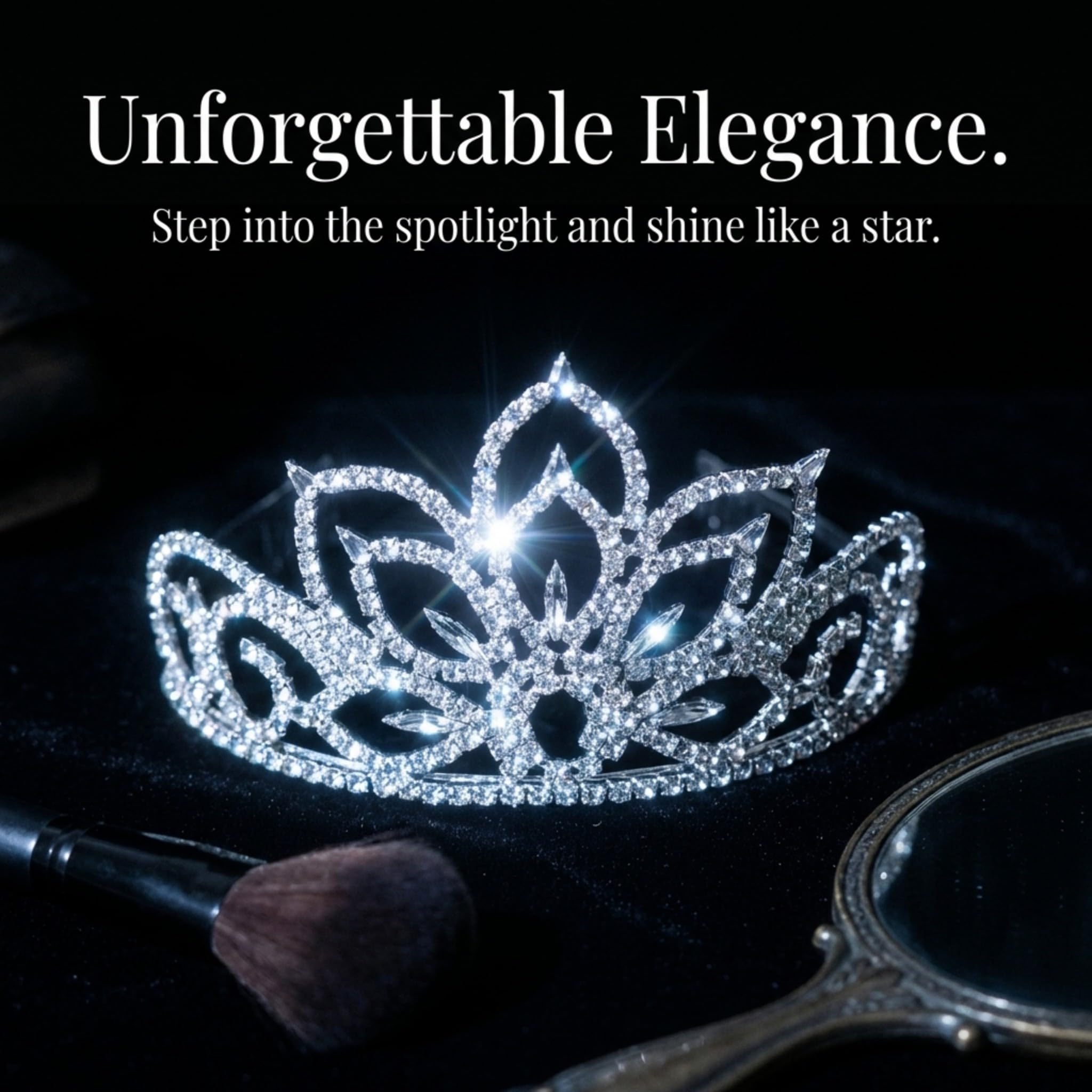 Anderson's Falling Star Rhinestone Tiara, Sparkling 3-Inch Silver Crown with Intricate Clear Faux Diamonds, Adjustable Band & Comfort Combs, Perfect for Winter Formals, Proms, Pageants, Weddings & Homecomings - Image 5
