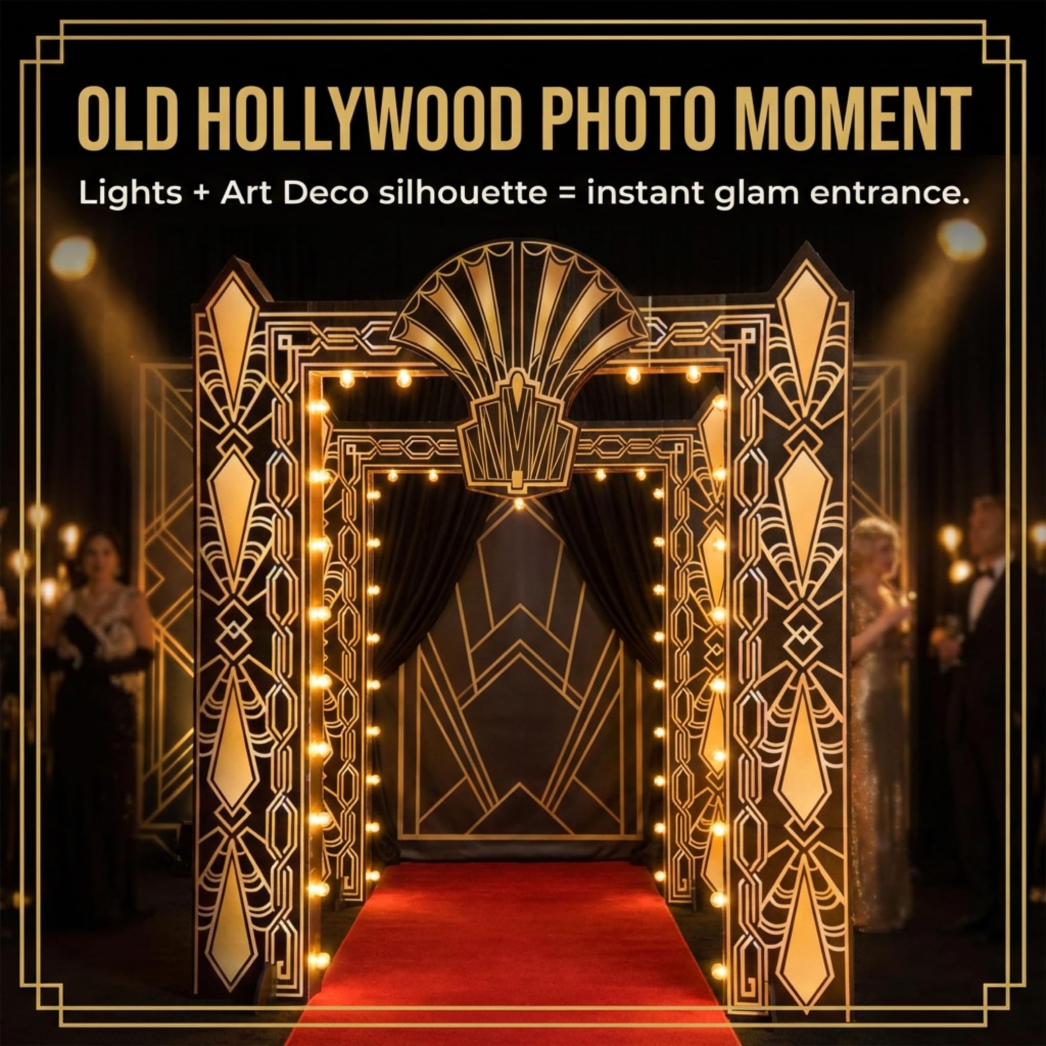 Anderson's Fancy Fan Flair Art Deco Arch Kit with Lights - Image 4