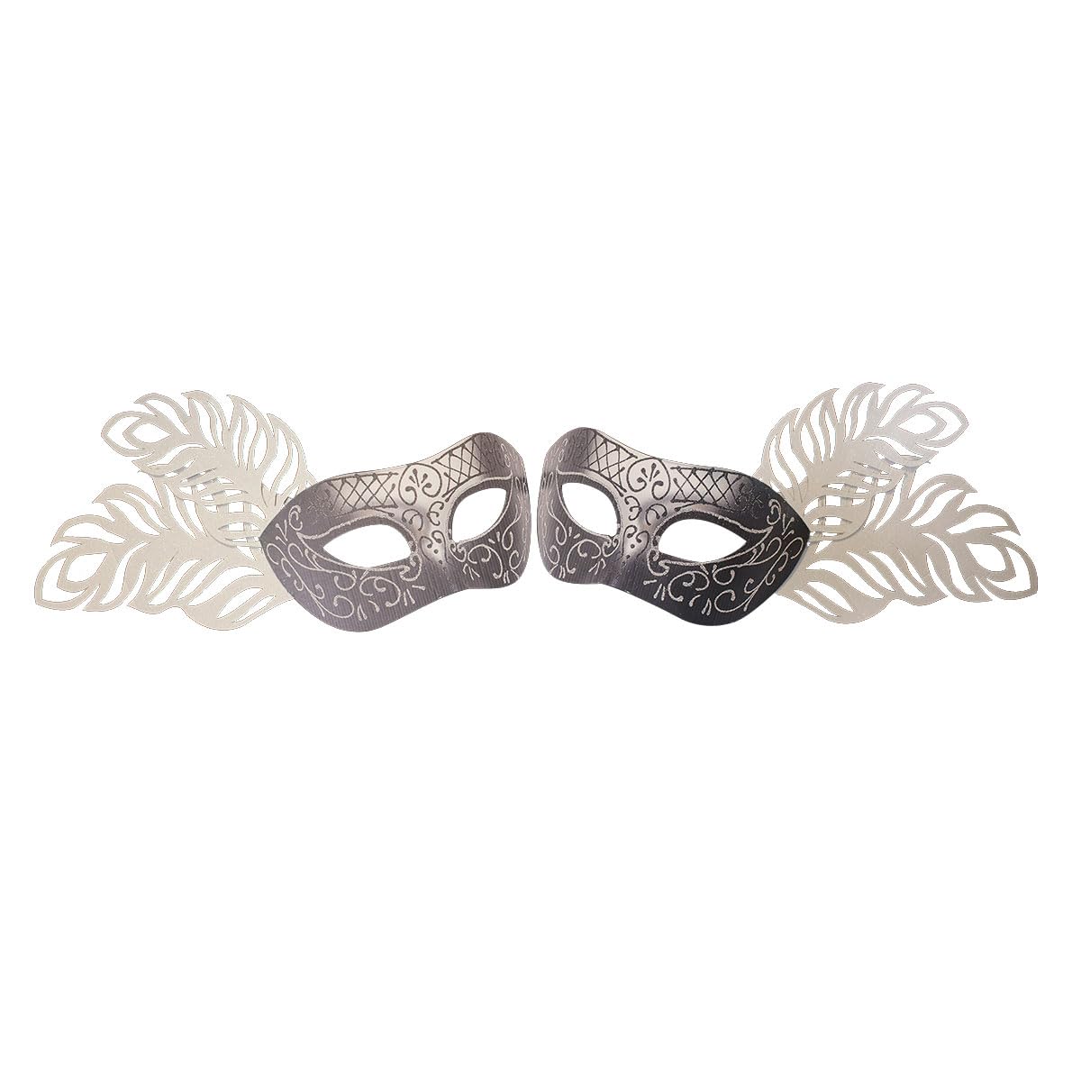 Anderson's Feathered Masquerade Mask Standups Kit, Set of 2, Paris Masquerade Theme, Theme Party, School Events