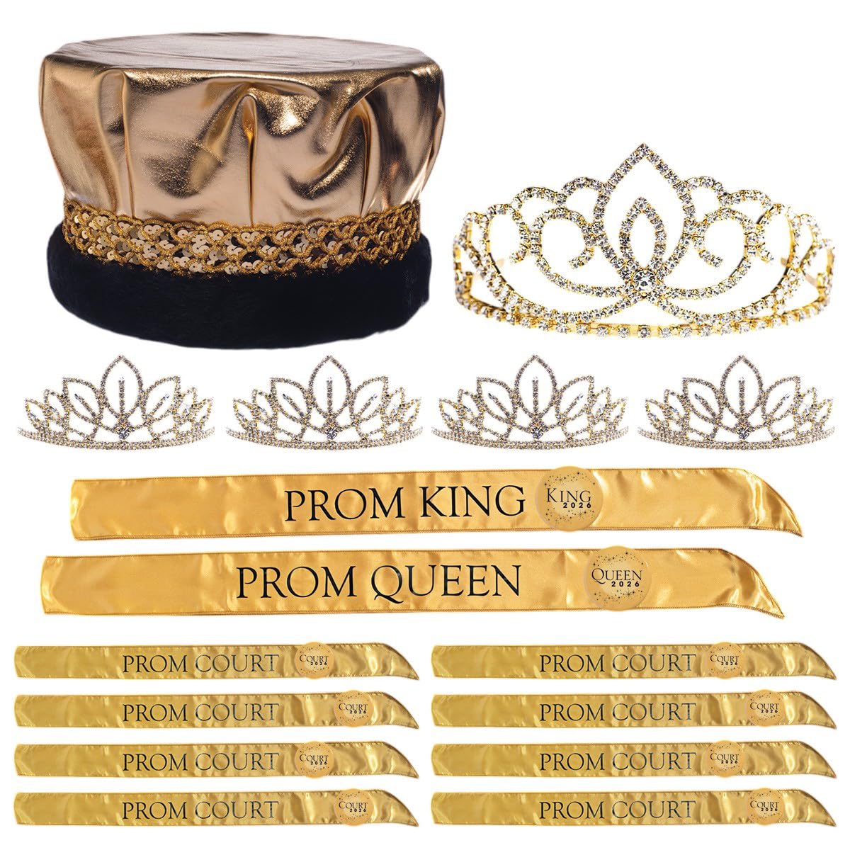 Anderson's Full-court Prom Royalty Sets, Tiaras, Crowns, Sashes, Prom Coronation Accessories