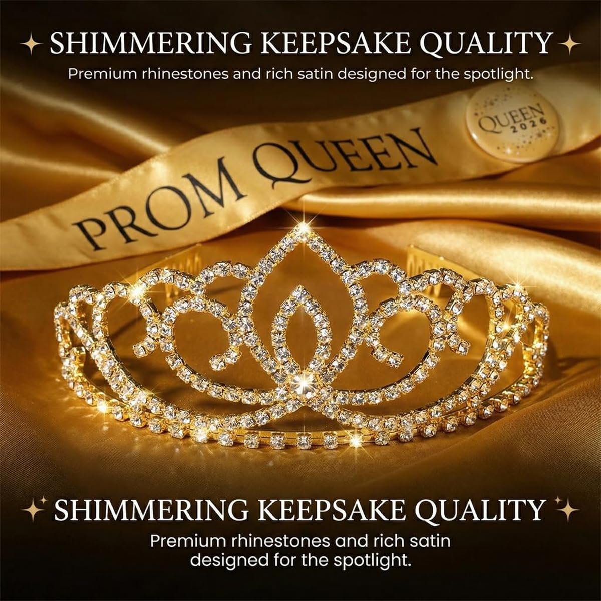 Anderson's Full-court Prom Royalty Sets, Tiaras, Crowns, Sashes, Prom Coronation Accessories - Image 5