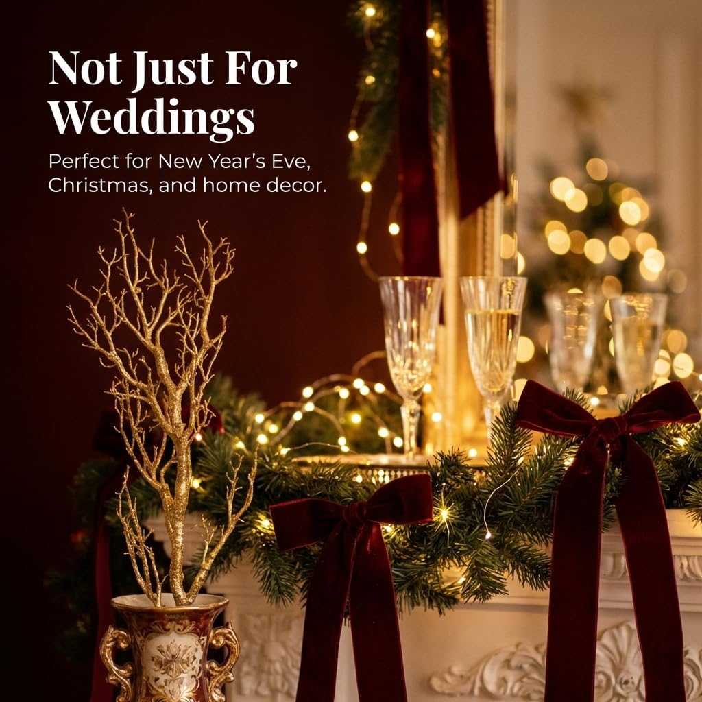 Anderson's Gold Glitter Artificial Manzanita Tree Branch Wedding Decoration, 47 Inches - Image 8