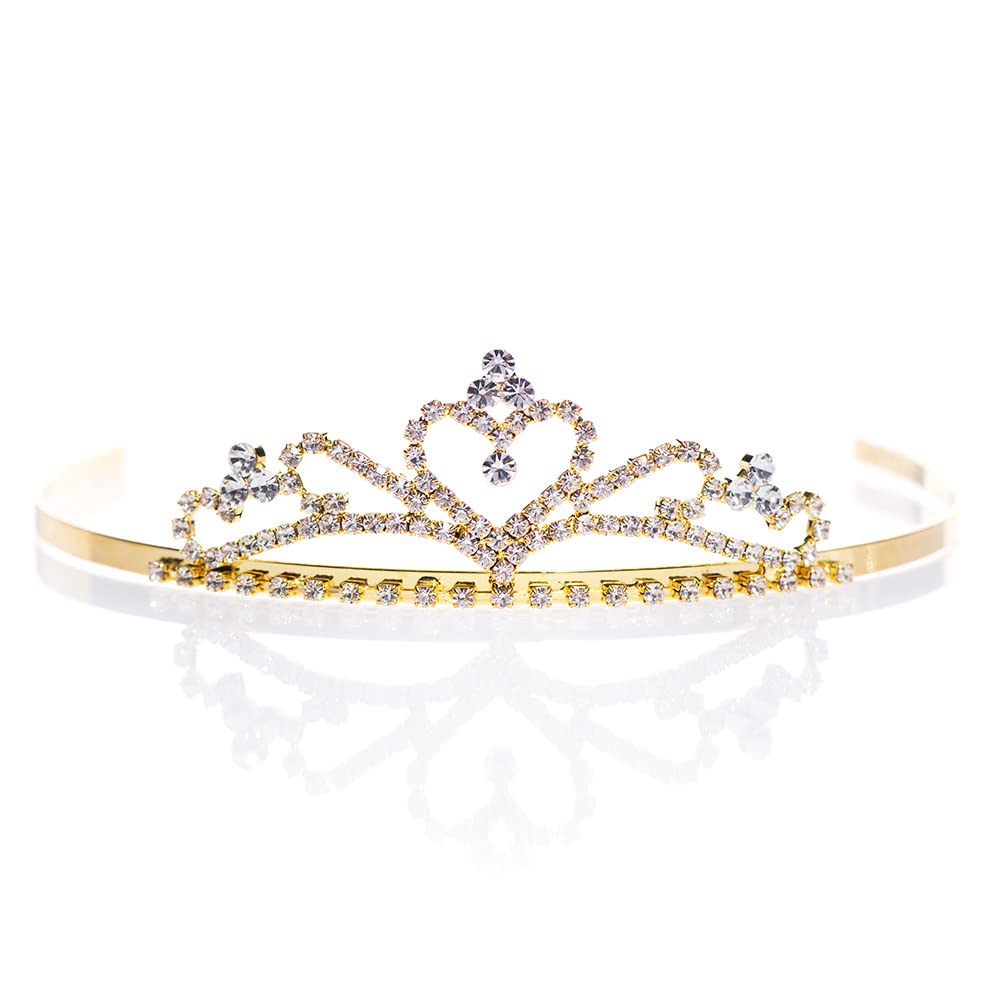 Anderson's Gold Hazel Queen & Alisa Princess Tiara Set, 5-Piece Gold Metal Crown Collection with Sparkling Clear Rhinestones, Adjustable Fit & Comfort Combs, Perfect for Prom, Homecoming, Weddings, Pageants, Quinceañeras, and Coronation Events - Image 9