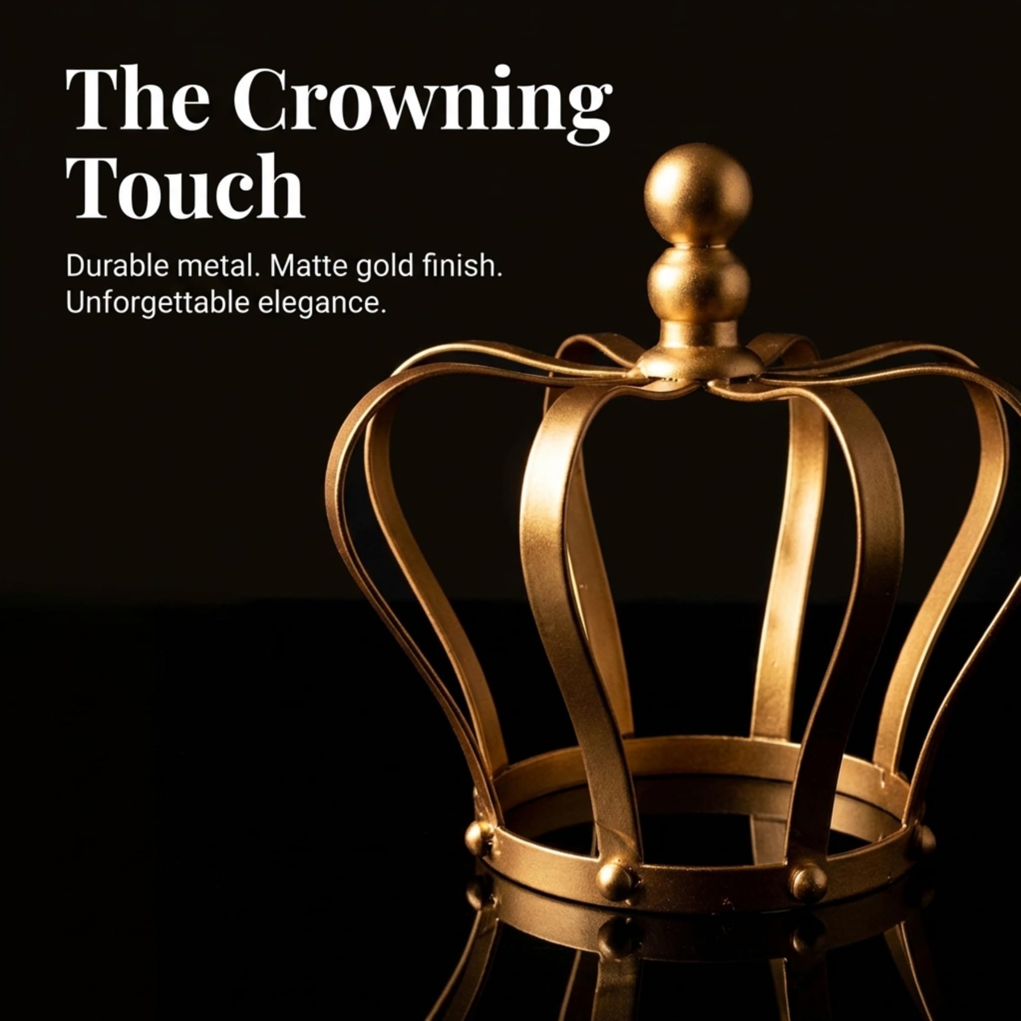 Anderson's Gold Metal Crown Centerpiece Decoration, 8 inches - Image 2