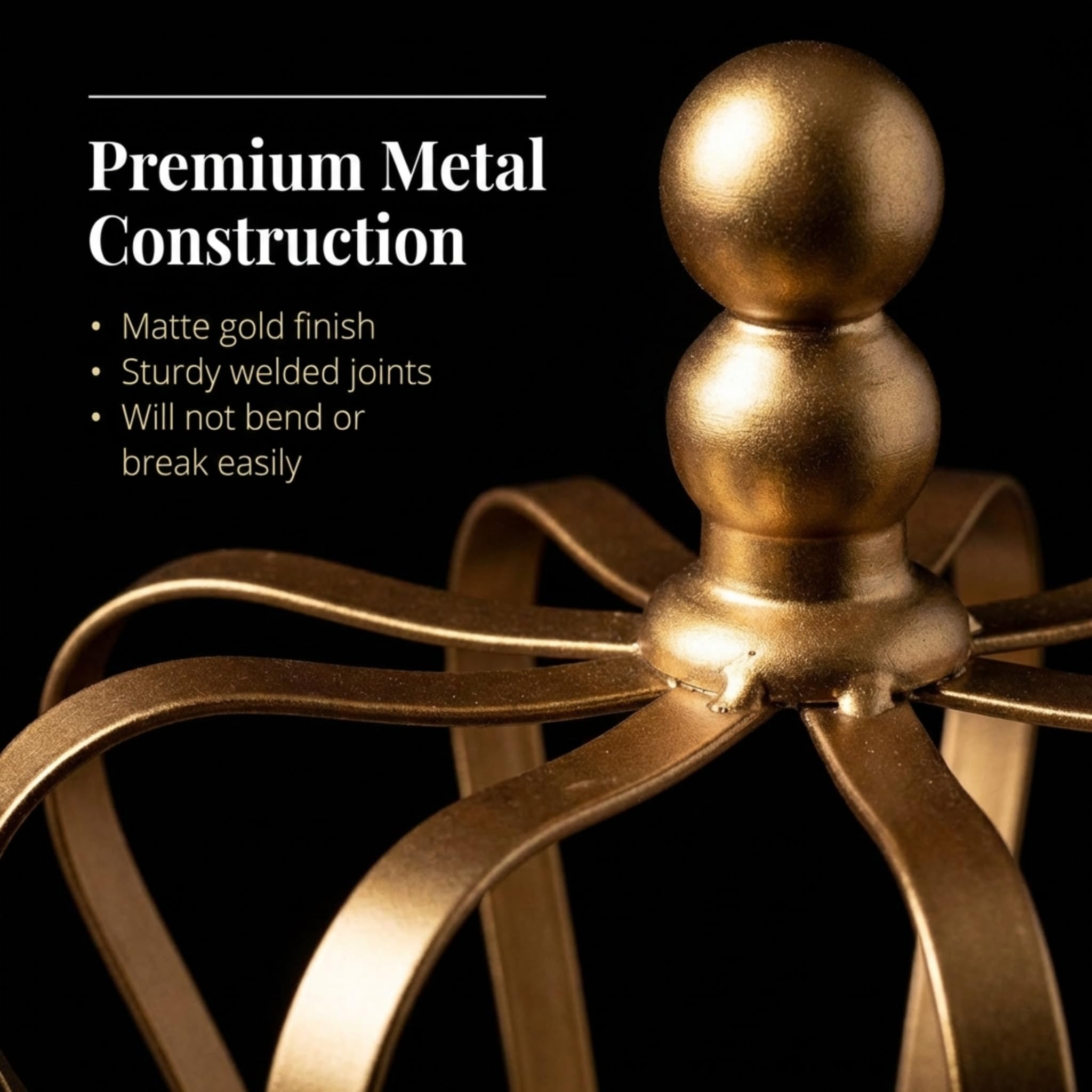 Anderson's Gold Metal Crown Centerpiece Decoration, 8 inches - Image 6