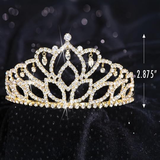 Anderson's Gold Metallic Crown and Gold Mirabella Queen Tiara Royalty Set - Image 8