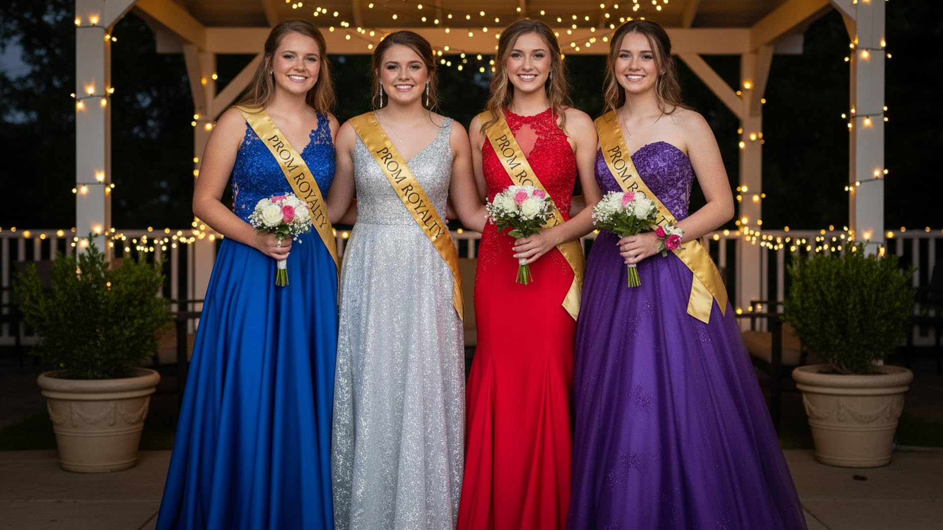 Anderson’s Gold Satin Prom Royalty Sash Set, Elegant 3" x 72" Sashes with Black Imprint for Prom Night Coronation and School Events, 2‑Piece Set - Image 6