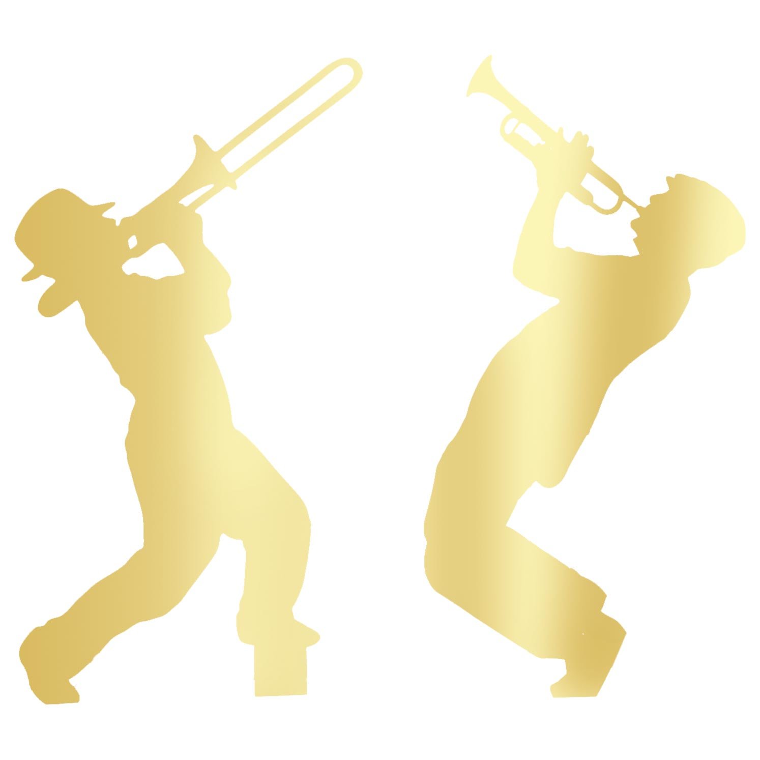 Anderson's Gold Trombone and Trumpet Players Life Size Cardboard Standup
