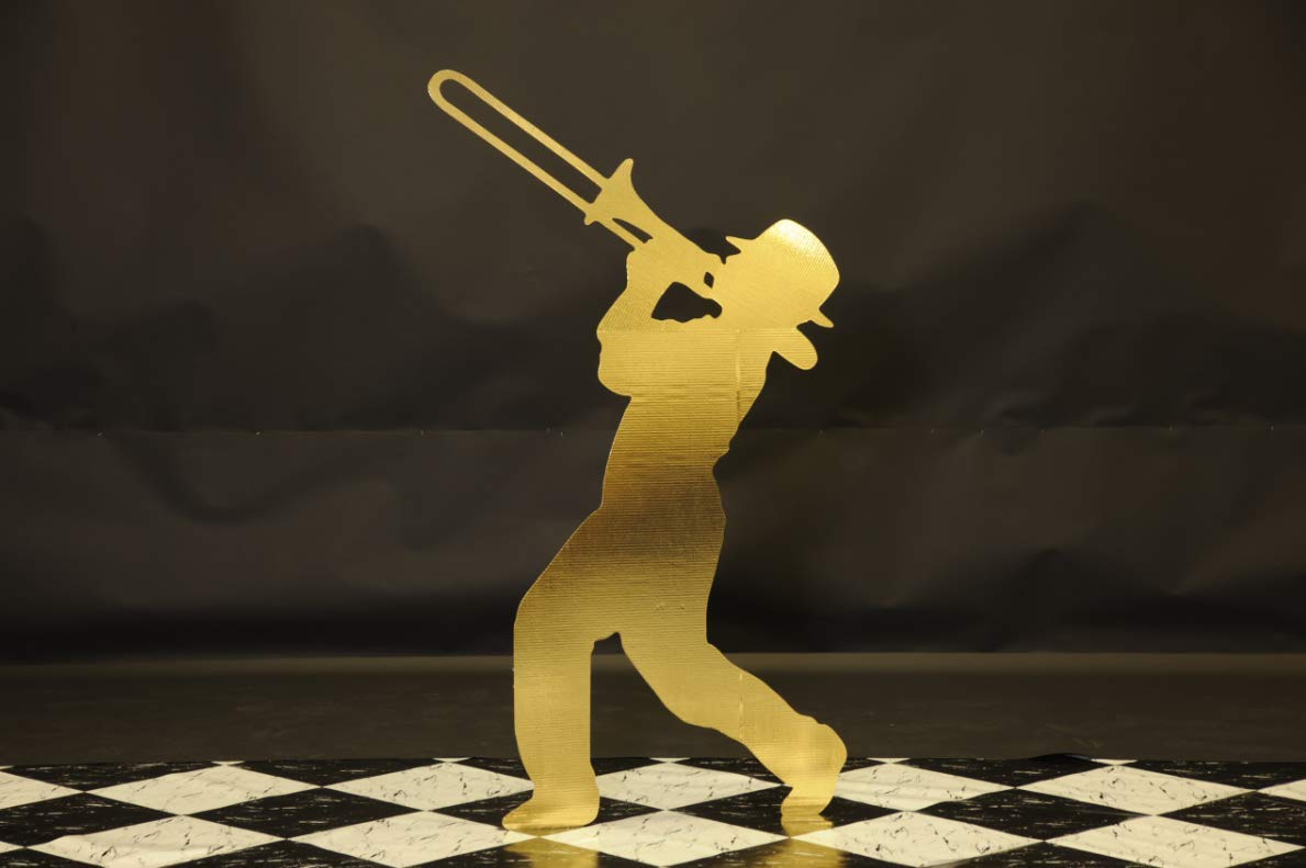 Anderson's Gold Trombone and Trumpet Players Life Size Cardboard Standup - Image 2