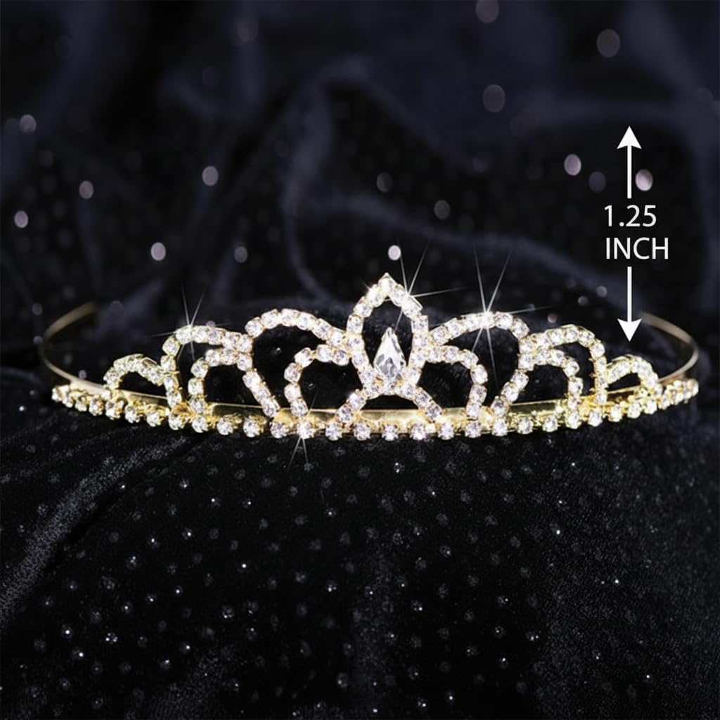 Anderson's Golden Grandeur Prom Royalty Sets, Gold Tiara, Crown, Prom Coronation Accessories - Image 3