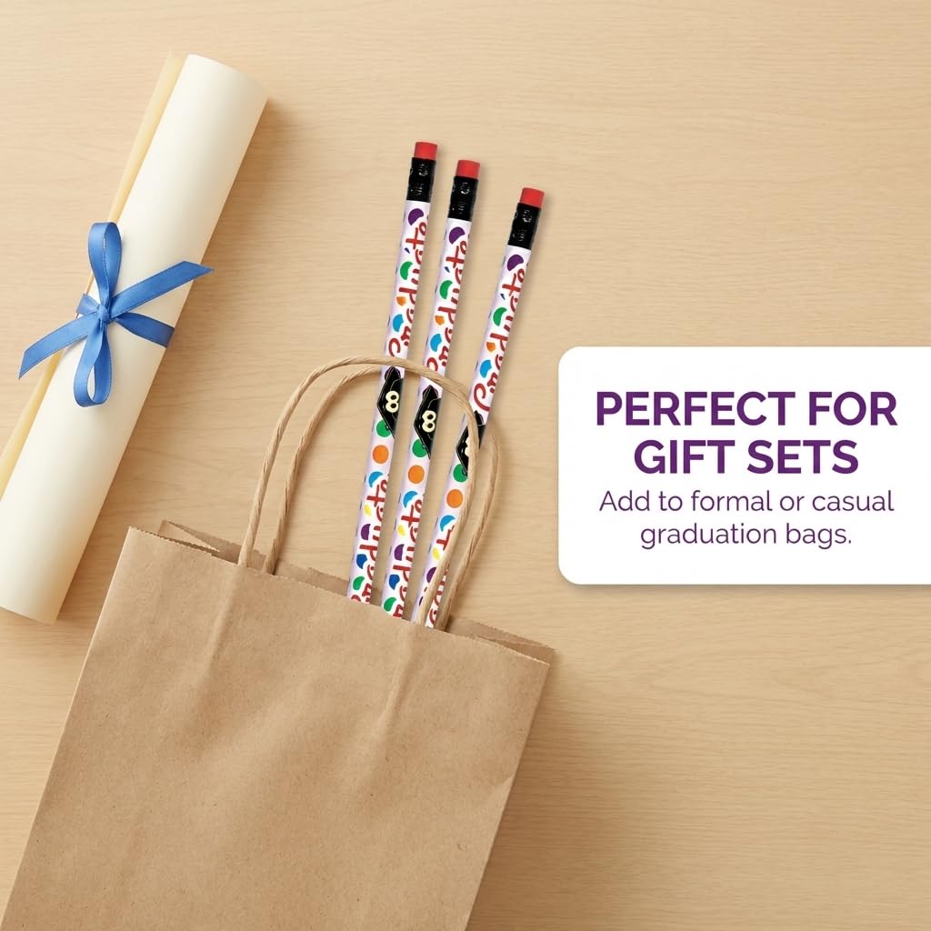 Anderson's, Grad Cap Polka Dots Pencils, Set of 100, School Pencils, Student Awards, Recognition - Image 6