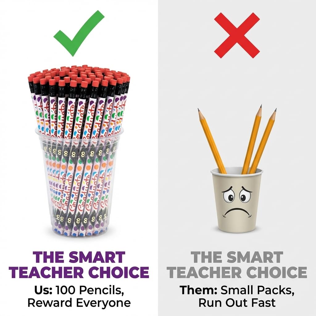 Anderson's, Grad Cap Polka Dots Pencils, Set of 100, School Pencils, Student Awards, Recognition - Image 7