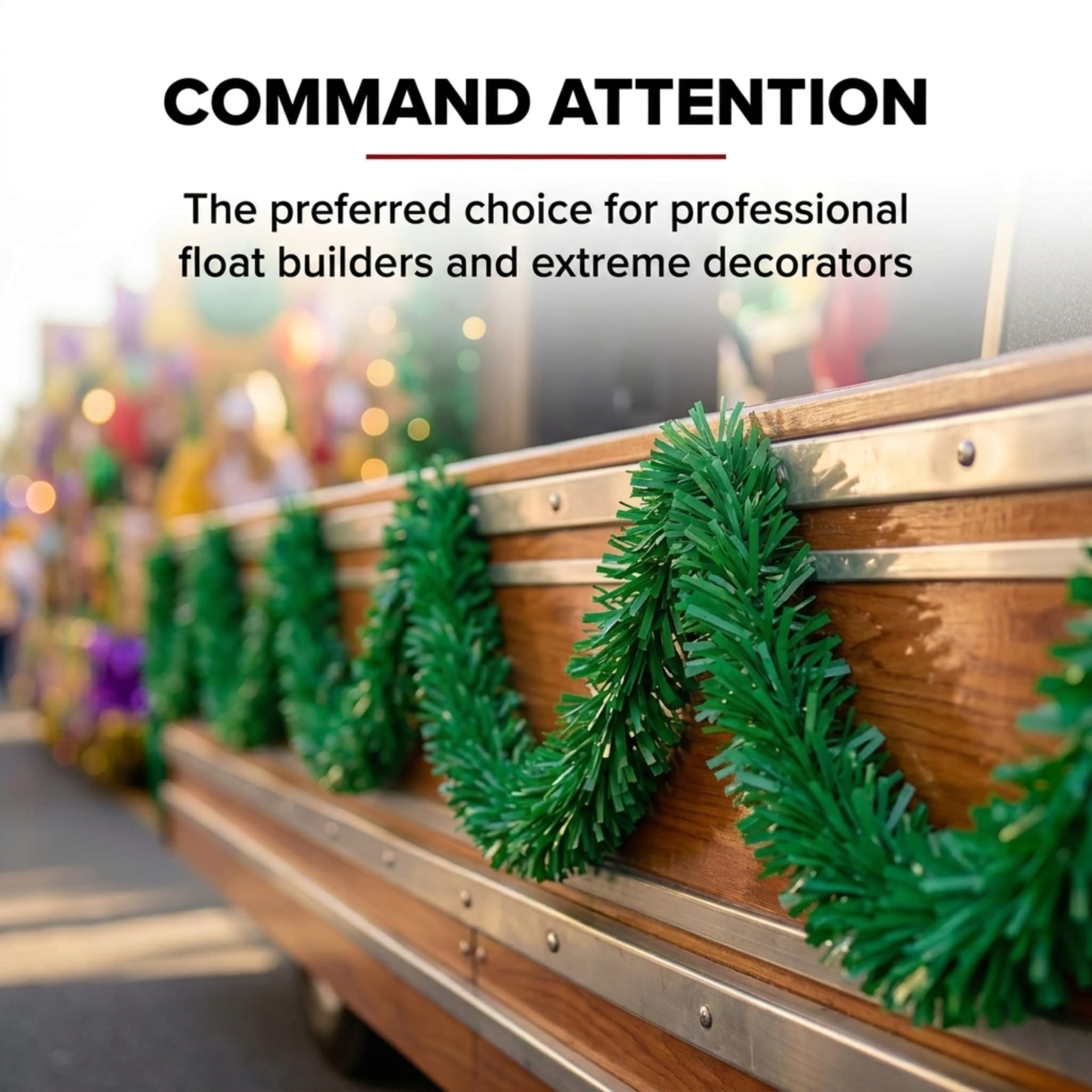 Anderson's Grass Green Vinyl Twist Garland - 4 Inches x 25 Foot Roll, Parade Float Decorations for Trailer Or Golf Cart, Christmas Garland Décor for Home and Party - Image 6