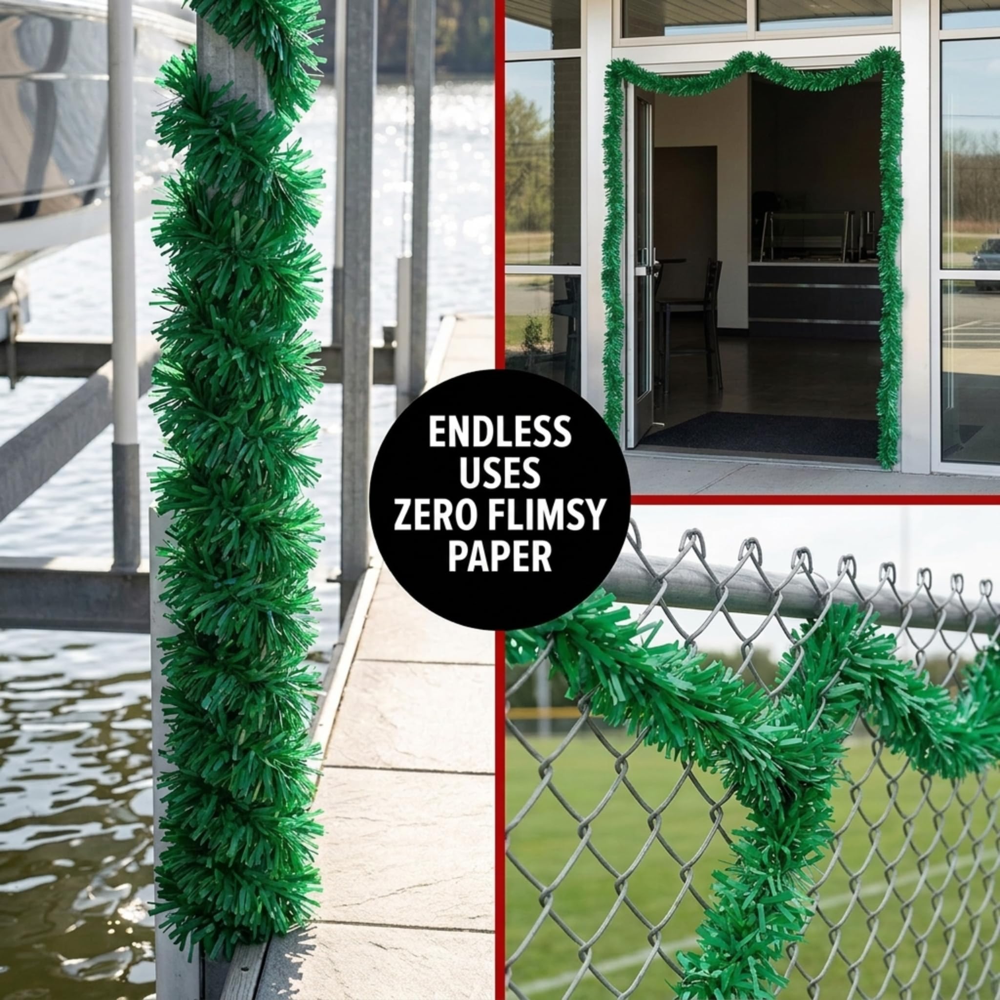Anderson's Grass Green Vinyl Twist Garland - 4 Inches x 25 Foot Roll, Parade Float Decorations for Trailer Or Golf Cart, Christmas Garland Décor for Home and Party - Image 7