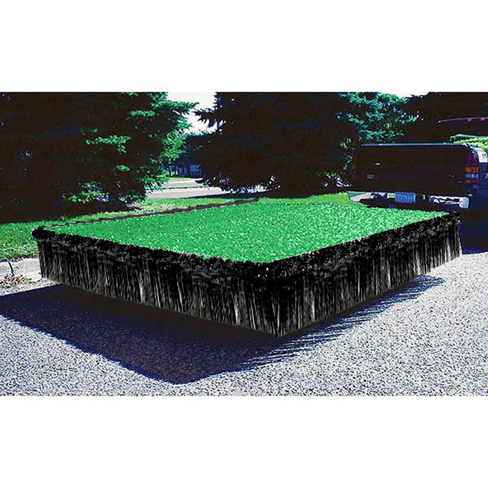 Anderson's Green and Black Metallic Parade Float Decoration Kit, Complete Supplies with Floral Sheeting, Twist, and Fringe for Stunning Parade Trailers