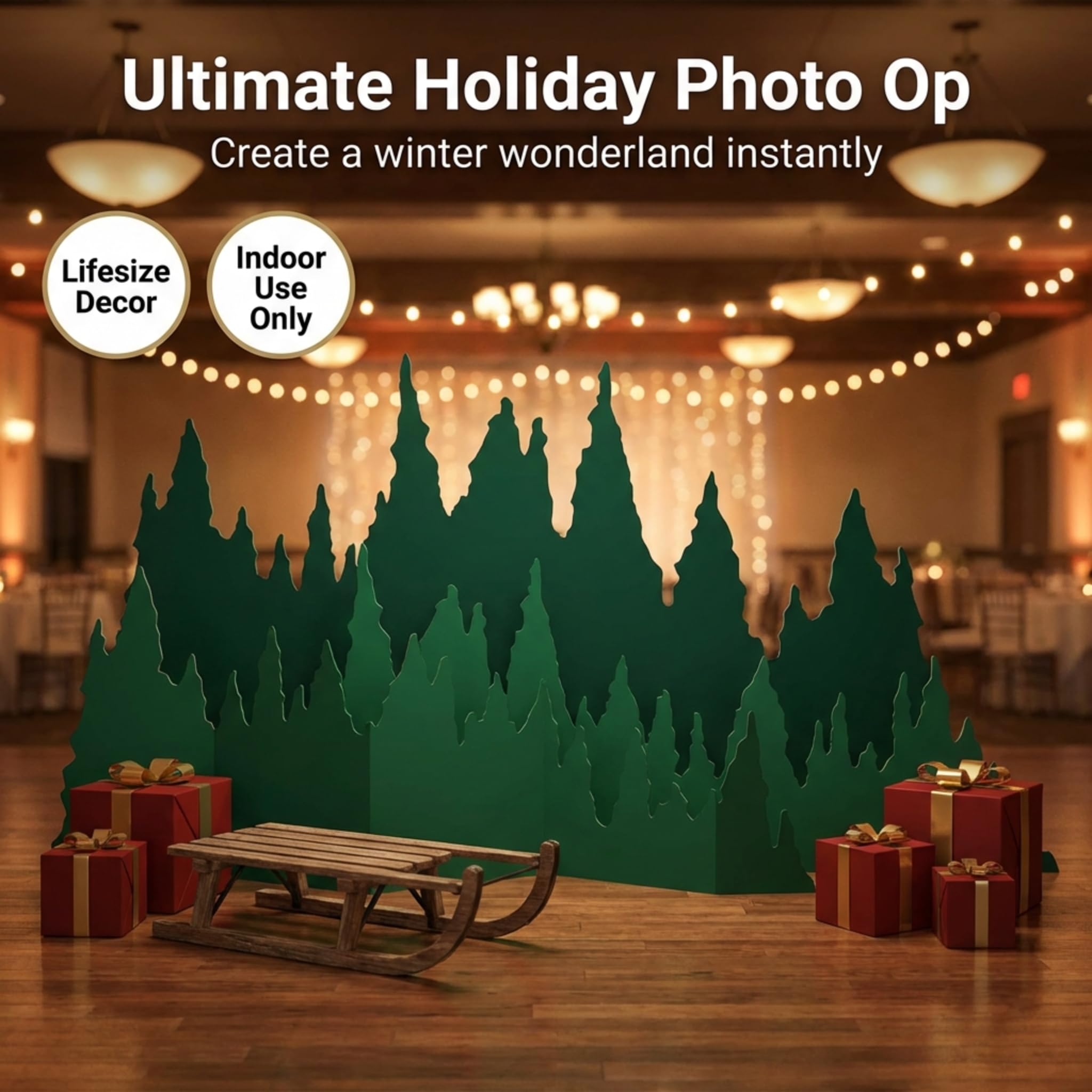 Anderson's Green Pine Trees Lifesize Cardboard Standup - Image 3
