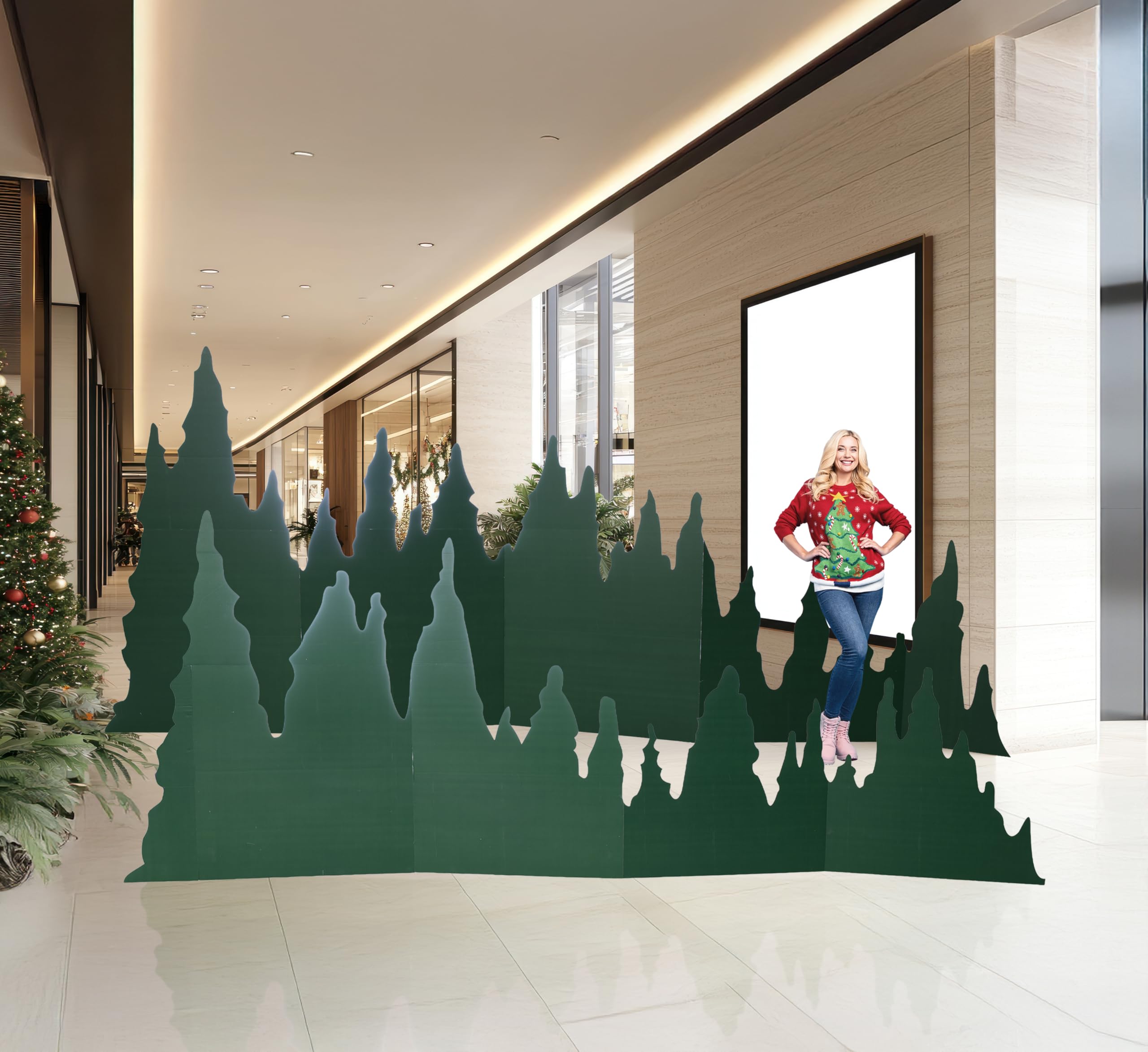 Anderson's Green Pine Trees Lifesize Cardboard Standup - Image 9