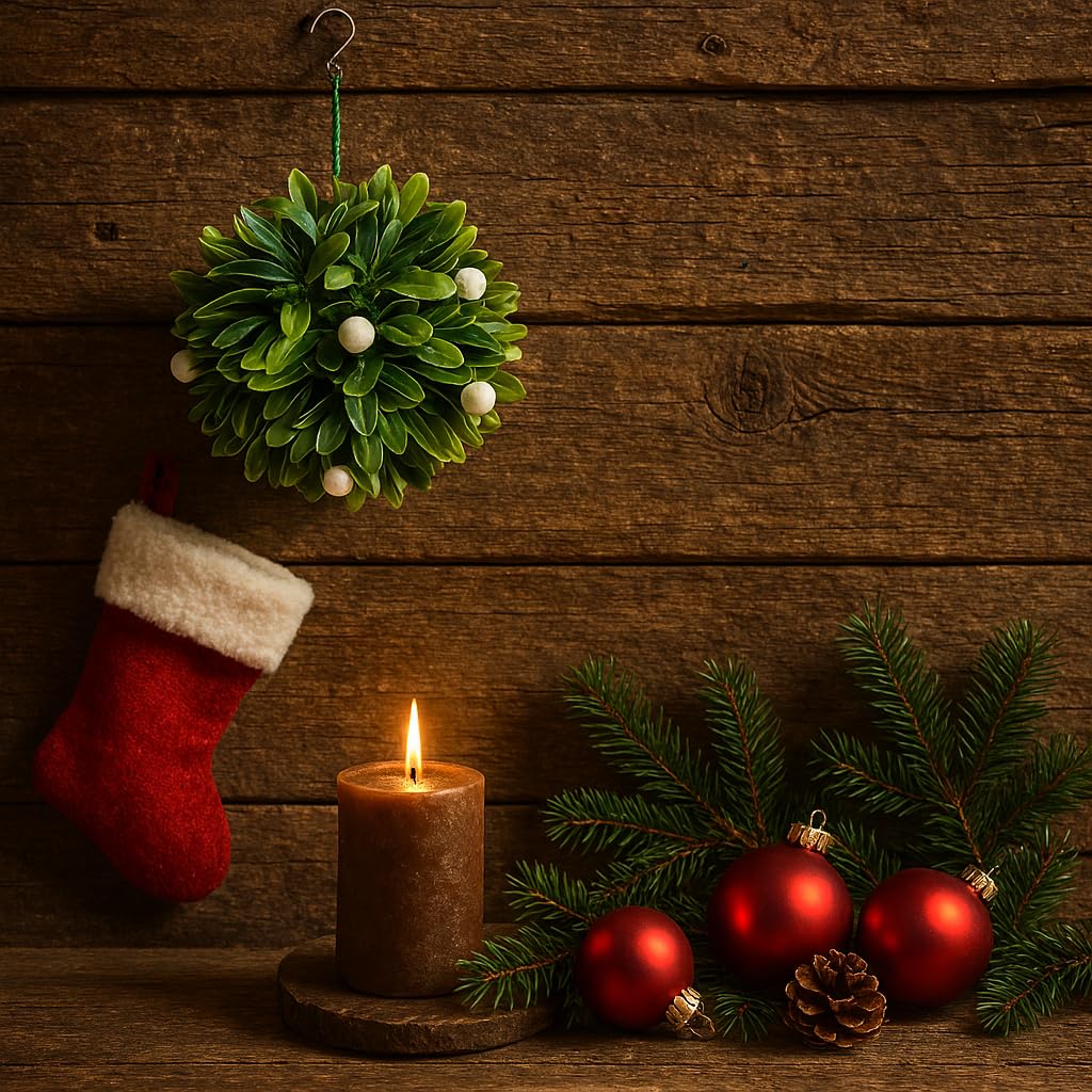 Anderson's Hanging 5" Mistletoe or Kissing Ball – Christmas, Christmas in July, Bridal Showers, Weddings, Parties & Holiday Décor for Home, Office, Events & Gift Giving - Image 5