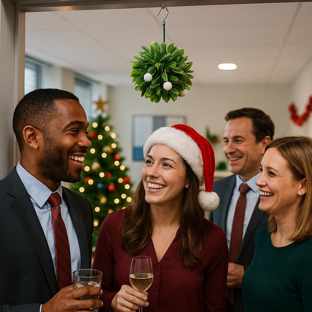 Anderson's Hanging 5" Mistletoe or Kissing Ball – Christmas, Christmas in July, Bridal Showers, Weddings, Parties & Holiday Décor for Home, Office, Events & Gift Giving - Image 7
