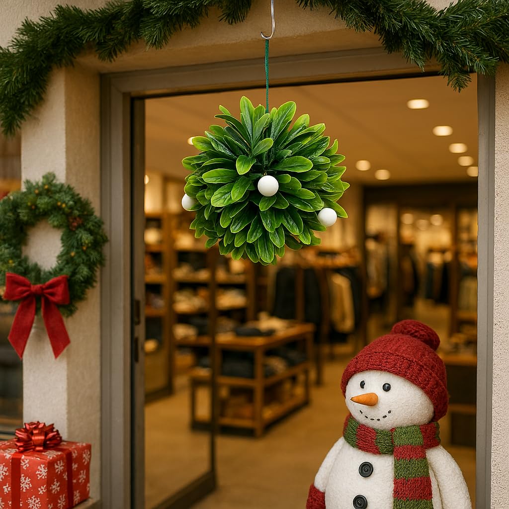 Anderson's Hanging 5" Mistletoe or Kissing Ball – Christmas, Christmas in July, Bridal Showers, Weddings, Parties & Holiday Décor for Home, Office, Events & Gift Giving - Image 8