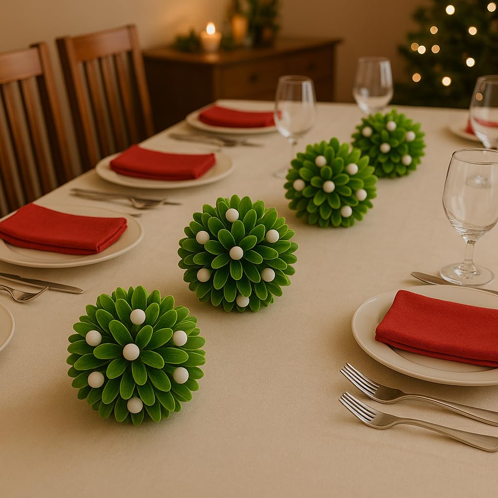 Anderson's Hanging 5" Mistletoe or Kissing Ball – Christmas, Christmas in July, Bridal Showers, Weddings, Parties & Holiday Décor for Home, Office, Events & Gift Giving - Image 9
