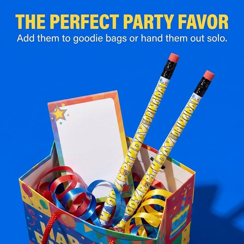 Anderson's, Happy Birthday from Your Principal Hats Pencils, Set of 100, Birthday Gifts, Keepsakes, Giveaways - Image 9