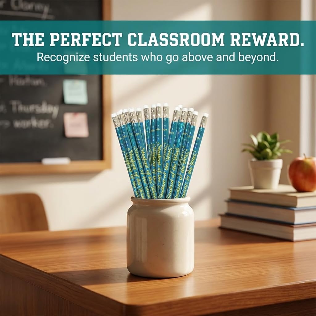 Anderson's, Holographic Student of the Week Pencils, Set of 100, School Pencils, Student Awards, Recognition - Image 7