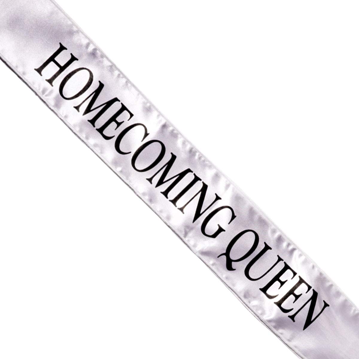 Anderson's Homecoming 2023 Royalty Set with Elizabeth Tiara, Black Crown, Silver Sashes, and Black Buttons, High School - Image 4