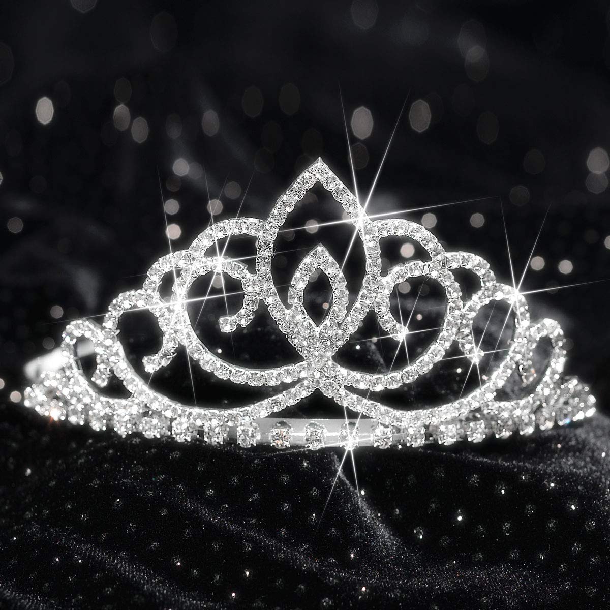 Anderson's Homecoming 2023 Royalty Set with Sharona Tiara, Red Crown, Red Sashes, and White Buttons, High School - Image 2