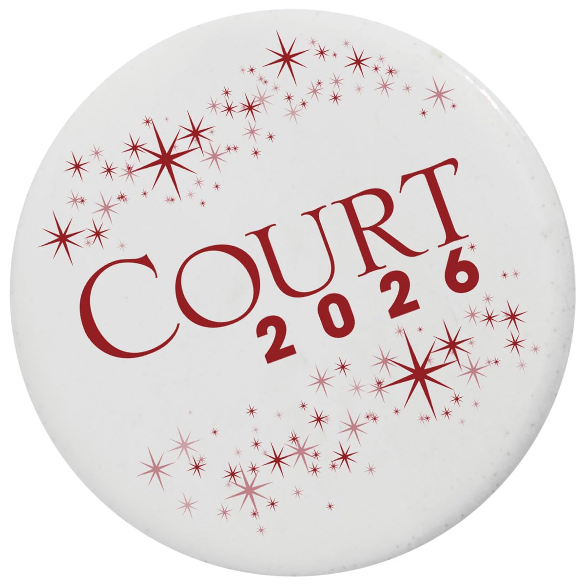 Anderson's Homecoming Court 2026 Set with Red & White Satin Sash, White Keepsake Button, High School Sash and Button for Homecoming Court, School Dance, Parade, Costume, Event, 2 Piece Set - Image 3