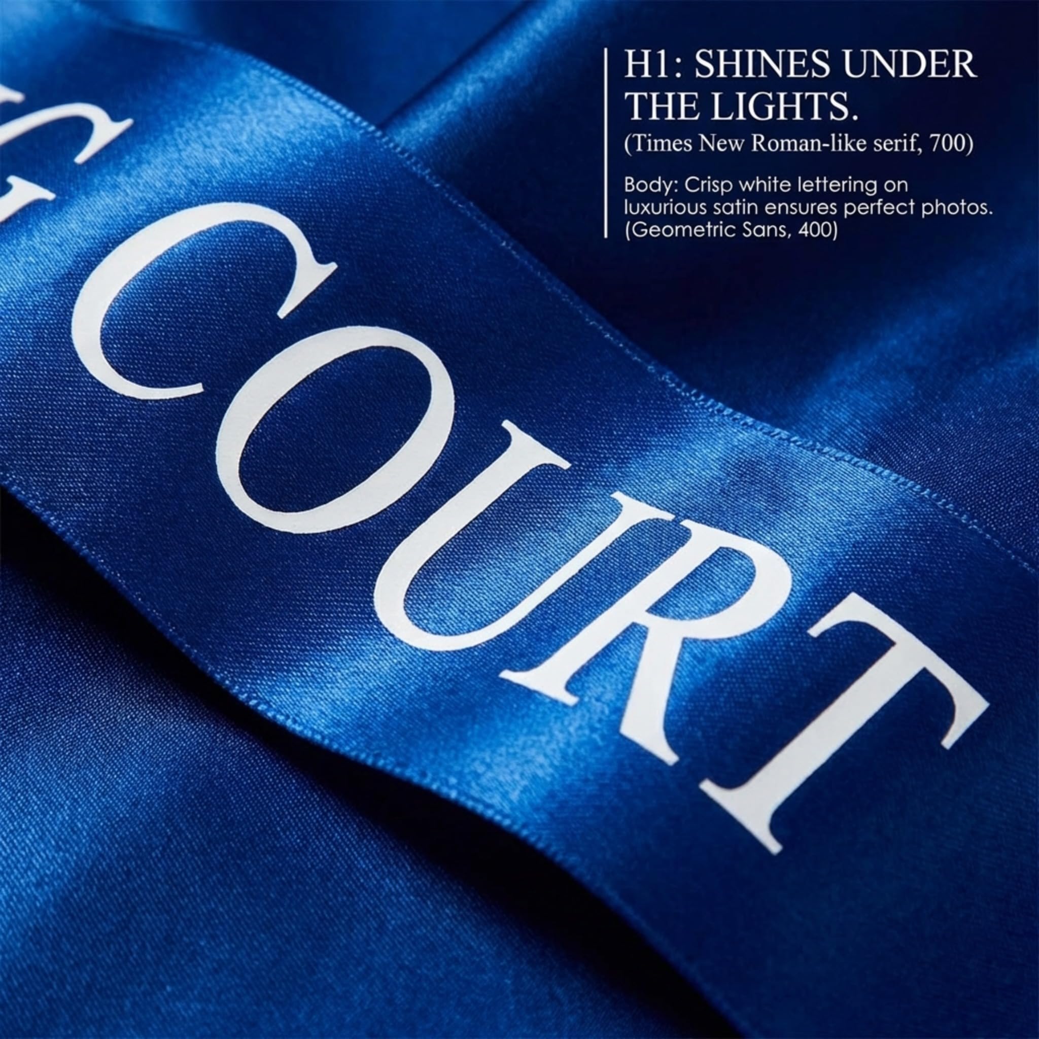 Anderson's Homecoming Court Blue Satin Sash with White Lettering, 3" x 72" Homecoming Royalty Sash for Court Coronation, Homecoming Night Accessories for Homecoming Court and Formal Events - Image 7