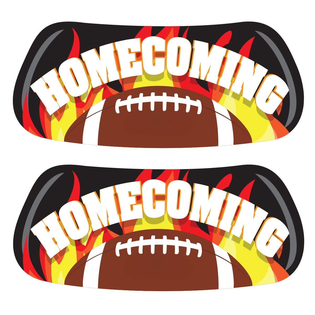 Anderson's Homecoming Flames and Football EyeBlacks, 12 Pairs per Package, School Spirit, Spirit Gear, Sports Fan Gear, Football Cheerleader Accessories