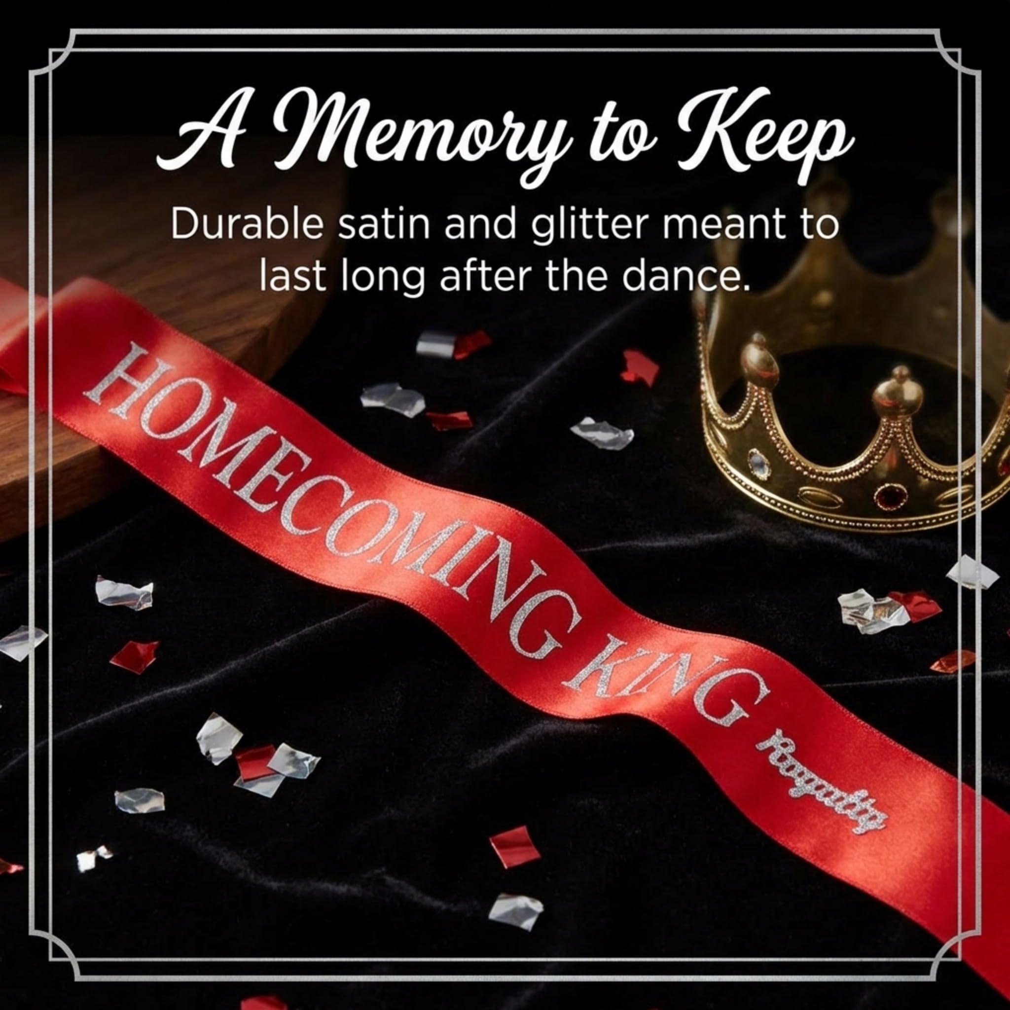 Anderson's Homecoming King Sash with Royalty Pin - Image 2