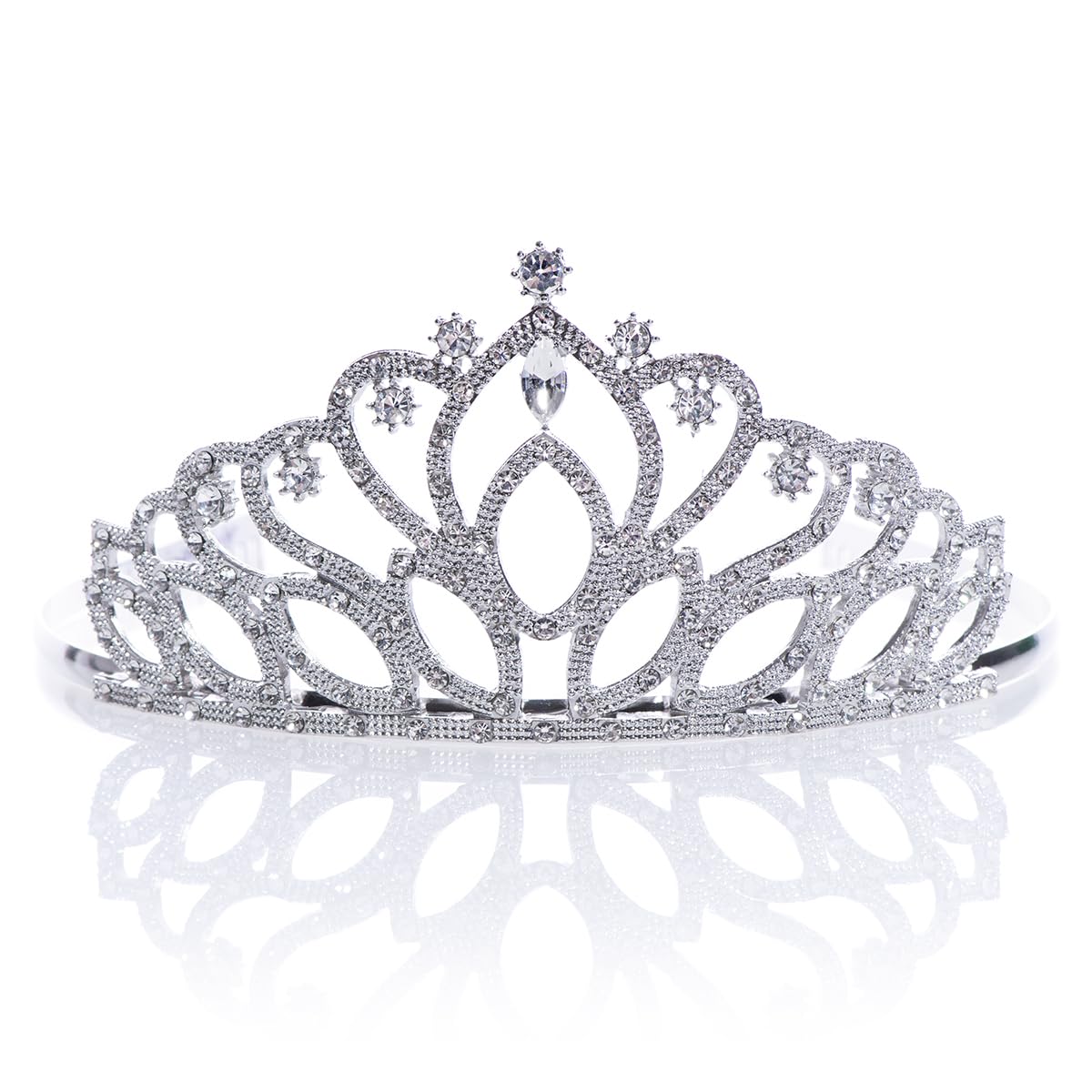 Anderson's Homecoming Queen Taylor Tiara &Silver Glitter Sash Set, Black Lettering, Sparkling Coronation Accessories & 3" x 72" Homecoming Queen Glitter Sash for Homecoming Coronation, 2‑Piece Set - Image 8