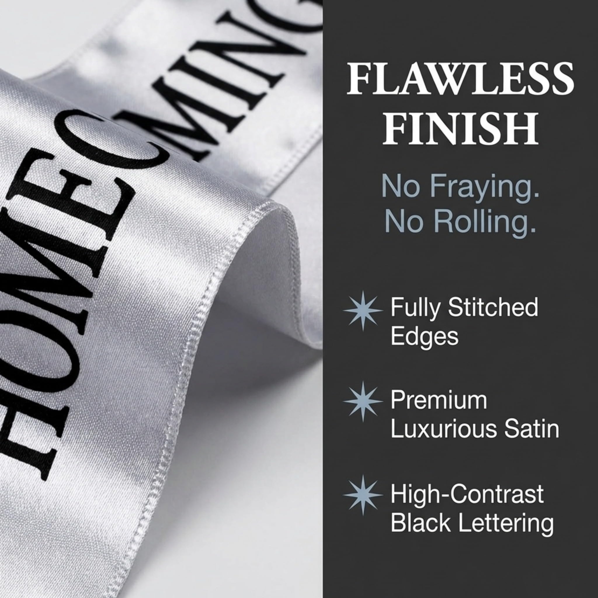 Anderson’s Homecoming Royalty 2026 Court Set with Silver & Black Satin Sash, Silver Keepsake Button, High School Sash & Button for Homecoming Court, School Dance, Parade, Costume, Event, 2 Piece Set - Image 7