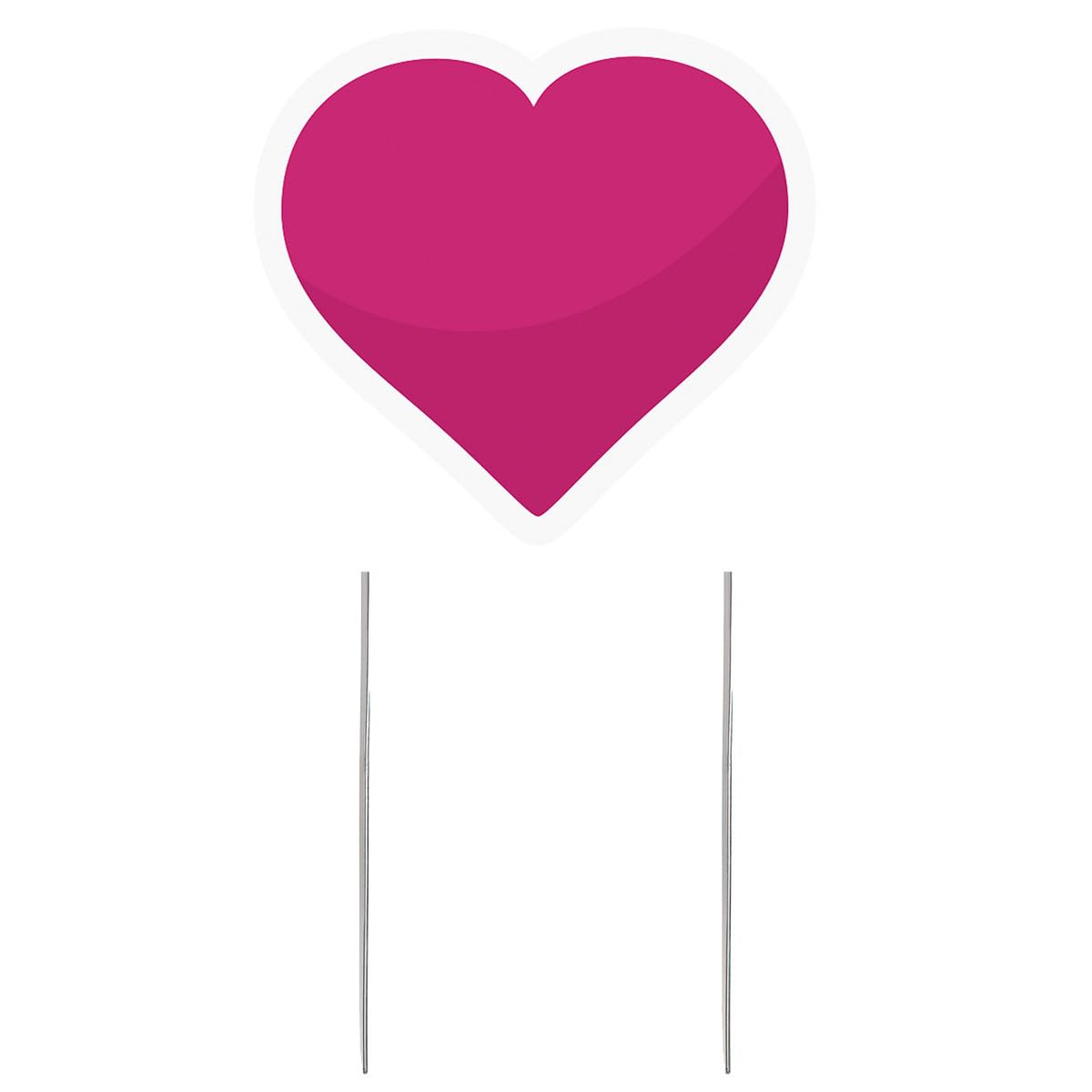 Anderson's Hot Pink Heart Yard Sign, 20 Inches, Yard Card, Outdoor Décor, Lawn Décor