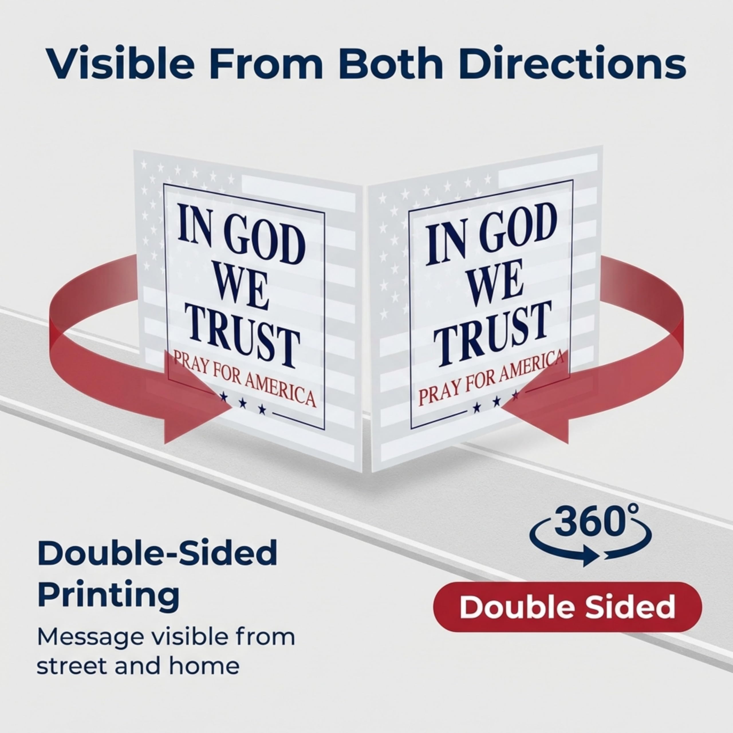 Anderson's In God We Trust Pray for America Yard Sign, 18 Inches x 14 Inches, Lawn Décor, Religious Signs - Image 4