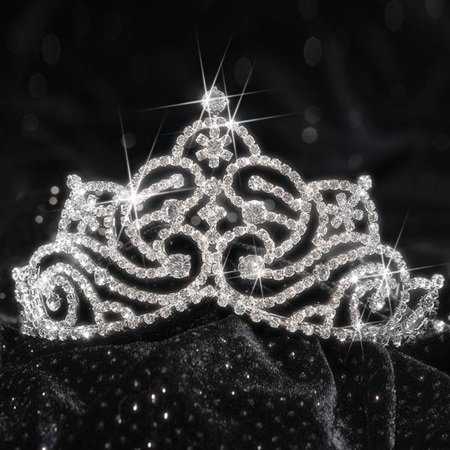 Anderson's Jenna Rhinestone Tiara, Sparkling 3-Inch Silver Crown with Clear Faux Diamonds, Adjustable Band & Comfort Combs, Perfect for Proms, Homecomings, Weddings, Pageants & Special Events - Image 8