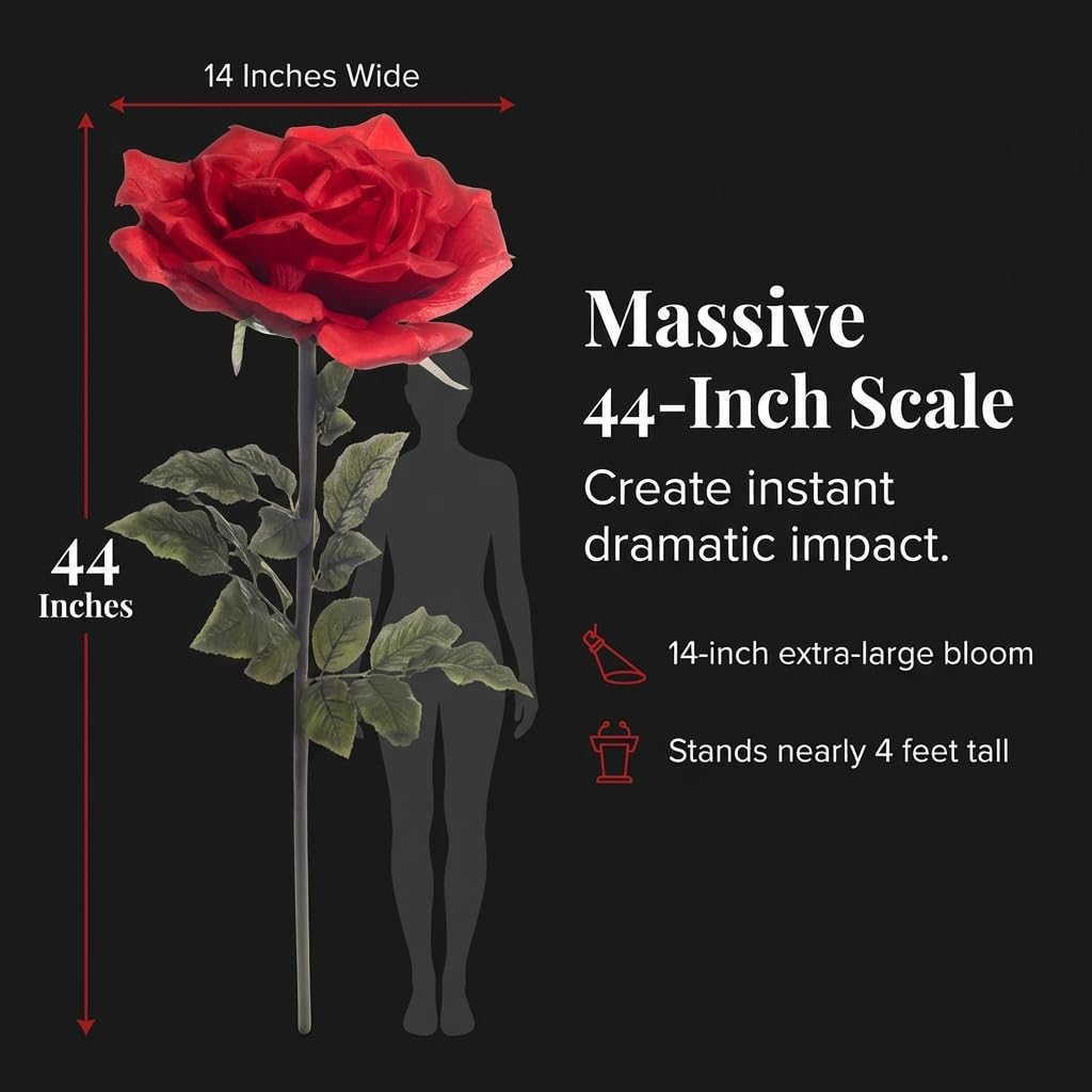 Anderson's Jumbo Red Rose - 44 inches - Image 4
