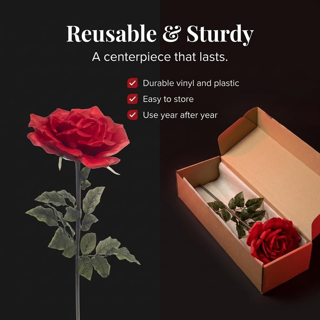 Anderson's Jumbo Red Rose - 44 inches - Image 8