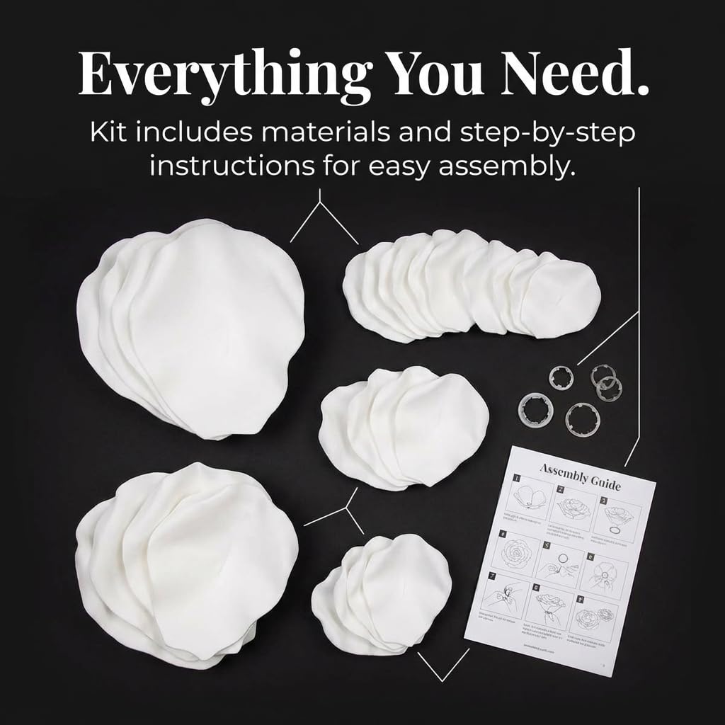 Anderson's Jumbo White Foam Roses Event Decoration - Set of 4 - Image 8