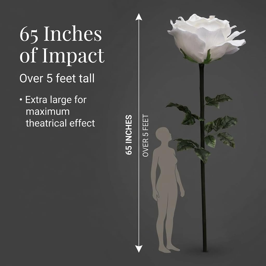 Anderson's Jumbo White Rose - 65 inches - Image 2