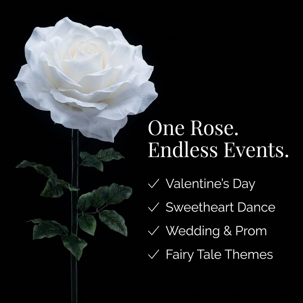 Anderson's Jumbo White Rose - 65 inches - Image 4