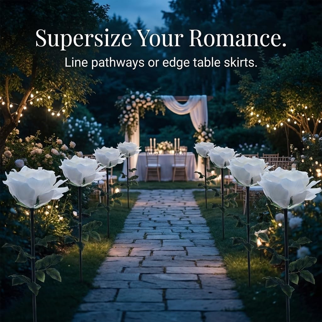 Anderson's Jumbo White Rose - 65 inches - Image 6