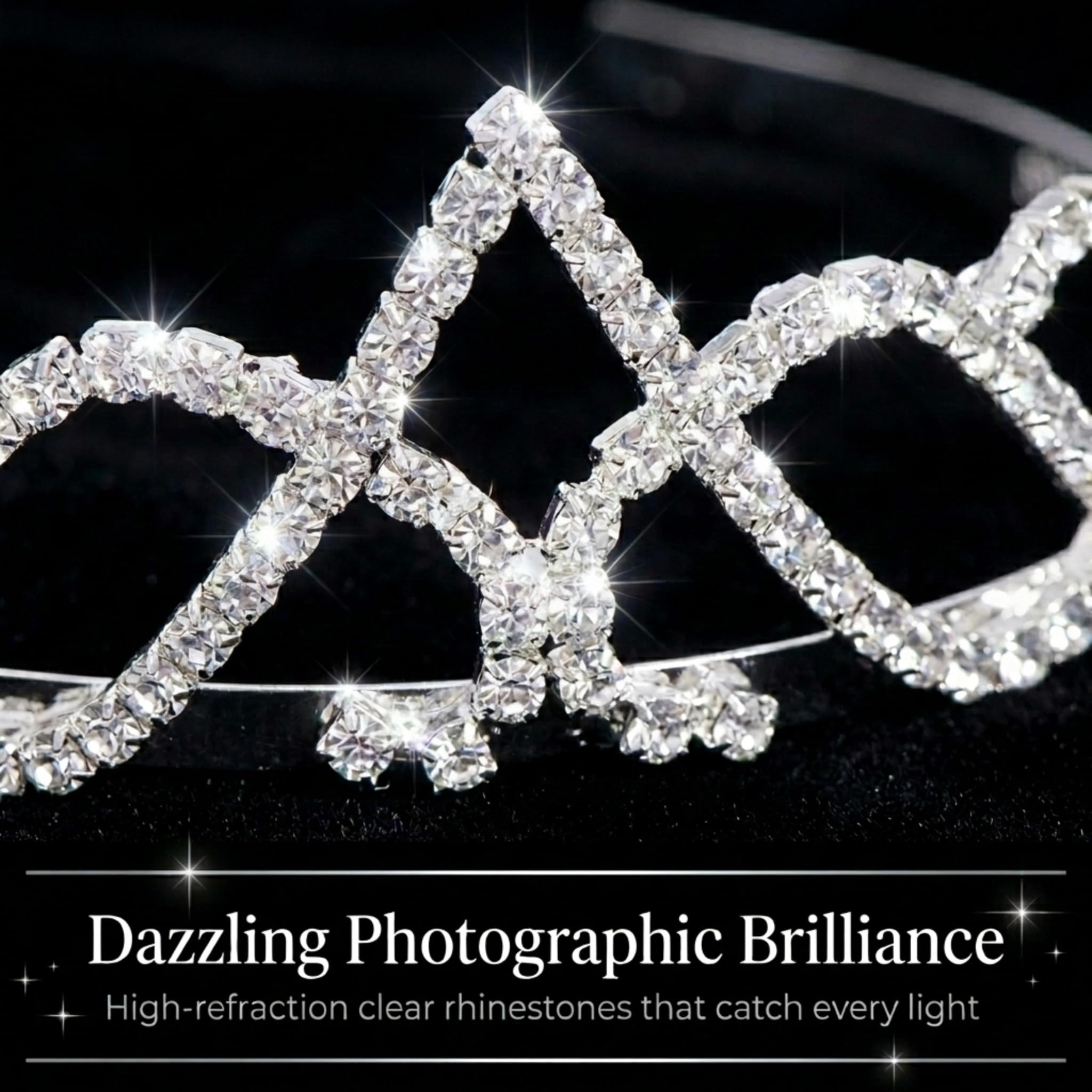Anderson’s Kyla Tiara, 1.5" Silver Rhinestone Crown for Prom Queen, pageants, weddings, quinceañeras, birthdays, Sweet 16, homecoming, school dances, costumes, parties, and events - Image 4