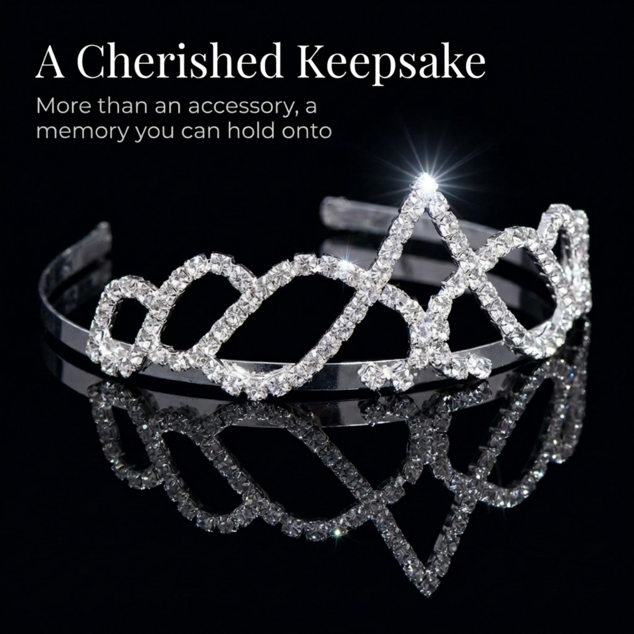 Anderson’s Kyla Tiara, 1.5" Silver Rhinestone Crown for Prom Queen, pageants, weddings, quinceañeras, birthdays, Sweet 16, homecoming, school dances, costumes, parties, and events - Image 5