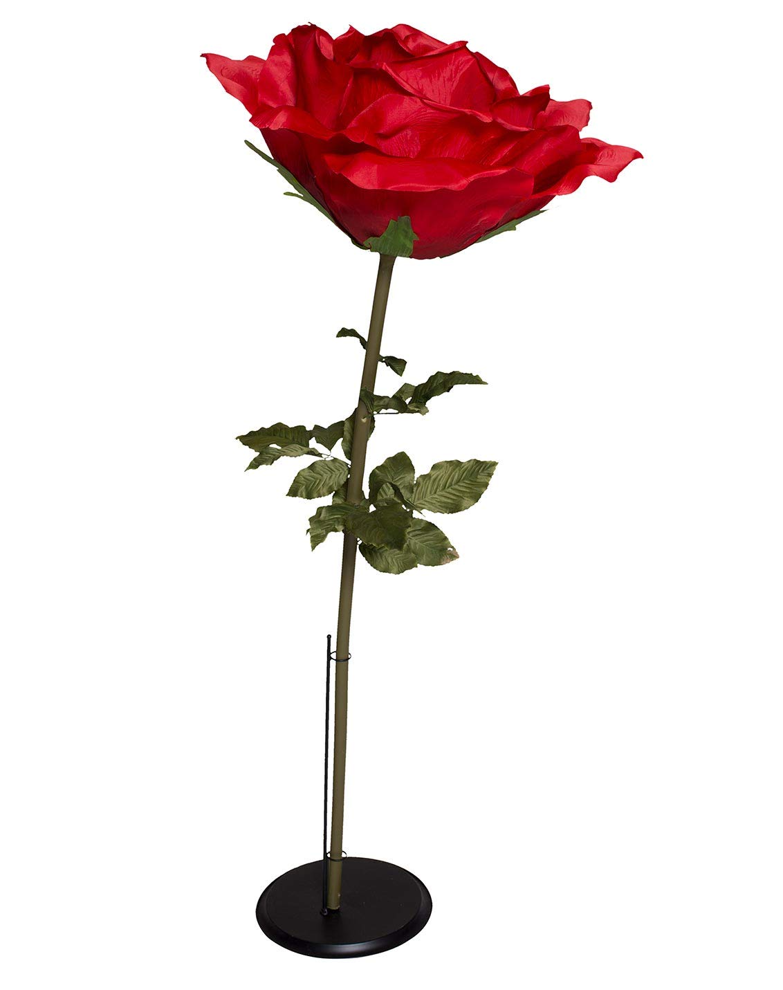 Anderson's Large Red Rose with Black Metal Stand, Floral Decorations